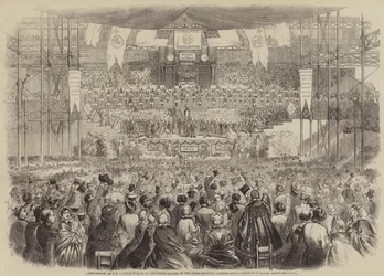 Verteilung der im Schießwettbewerb gewonnenen Preise im Crystal Palace